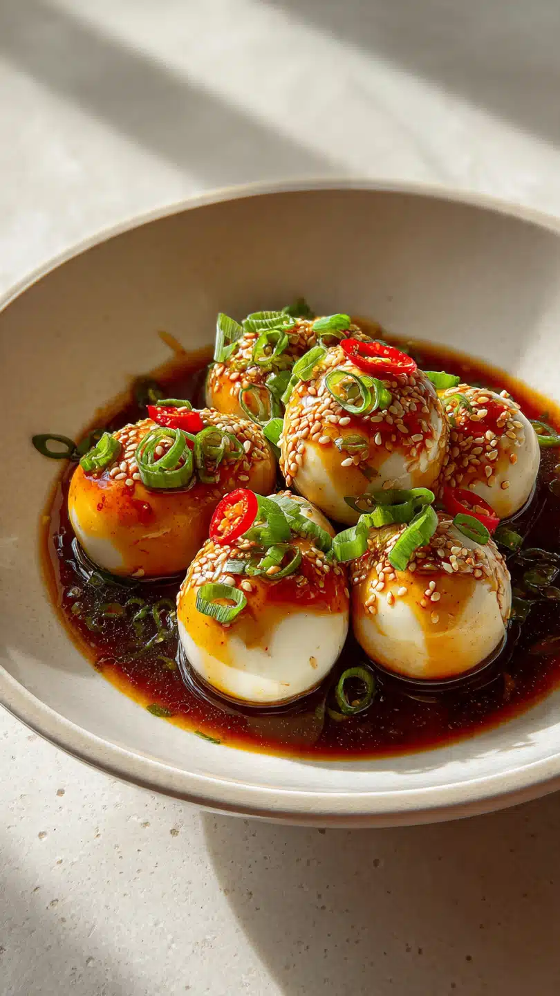 Korean Marinated Soft Boiled Eggs