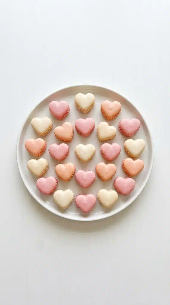 Heart Shaped Macaron Shells