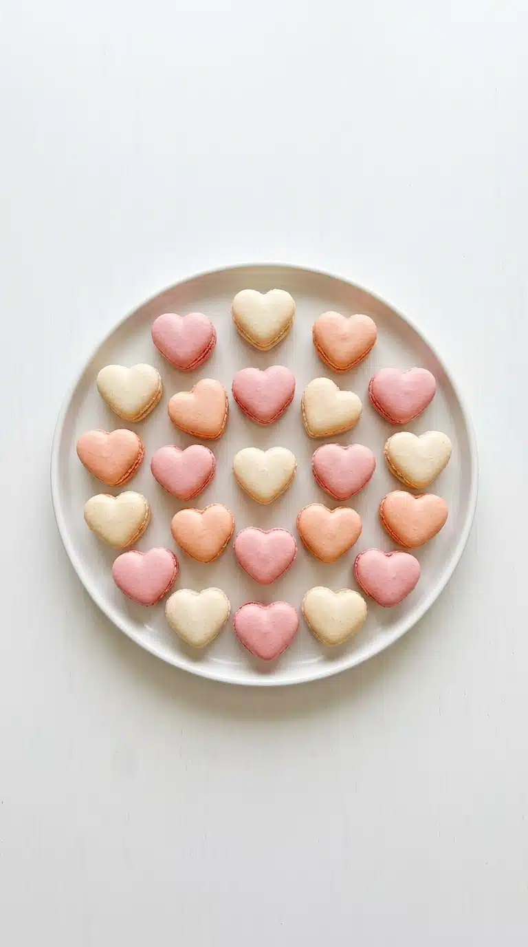 Heart Shaped Macaron Shells