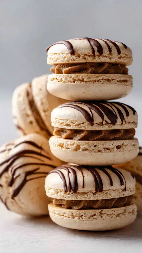Coffee Macaron Shells