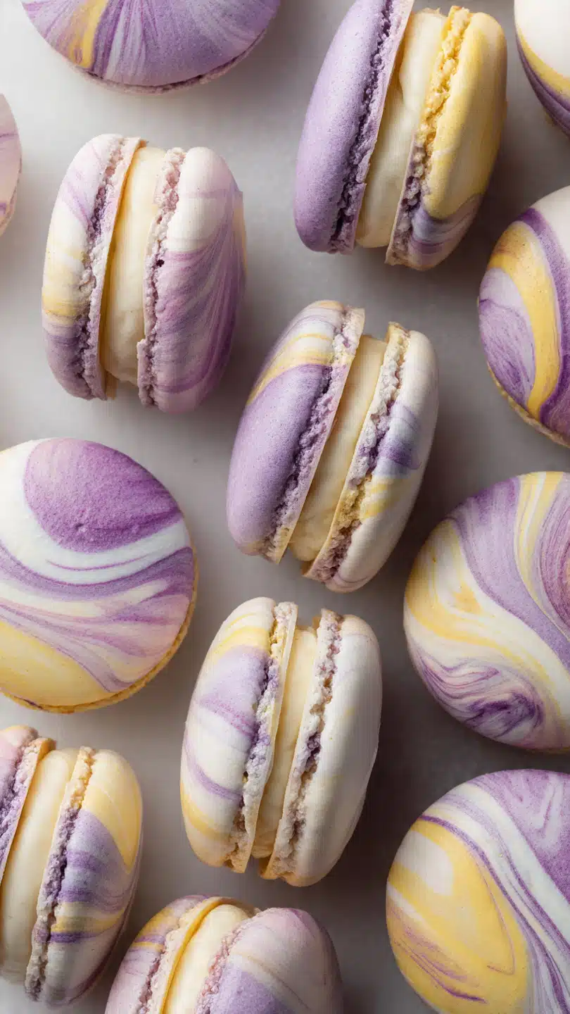 Marbled Macaron Shells