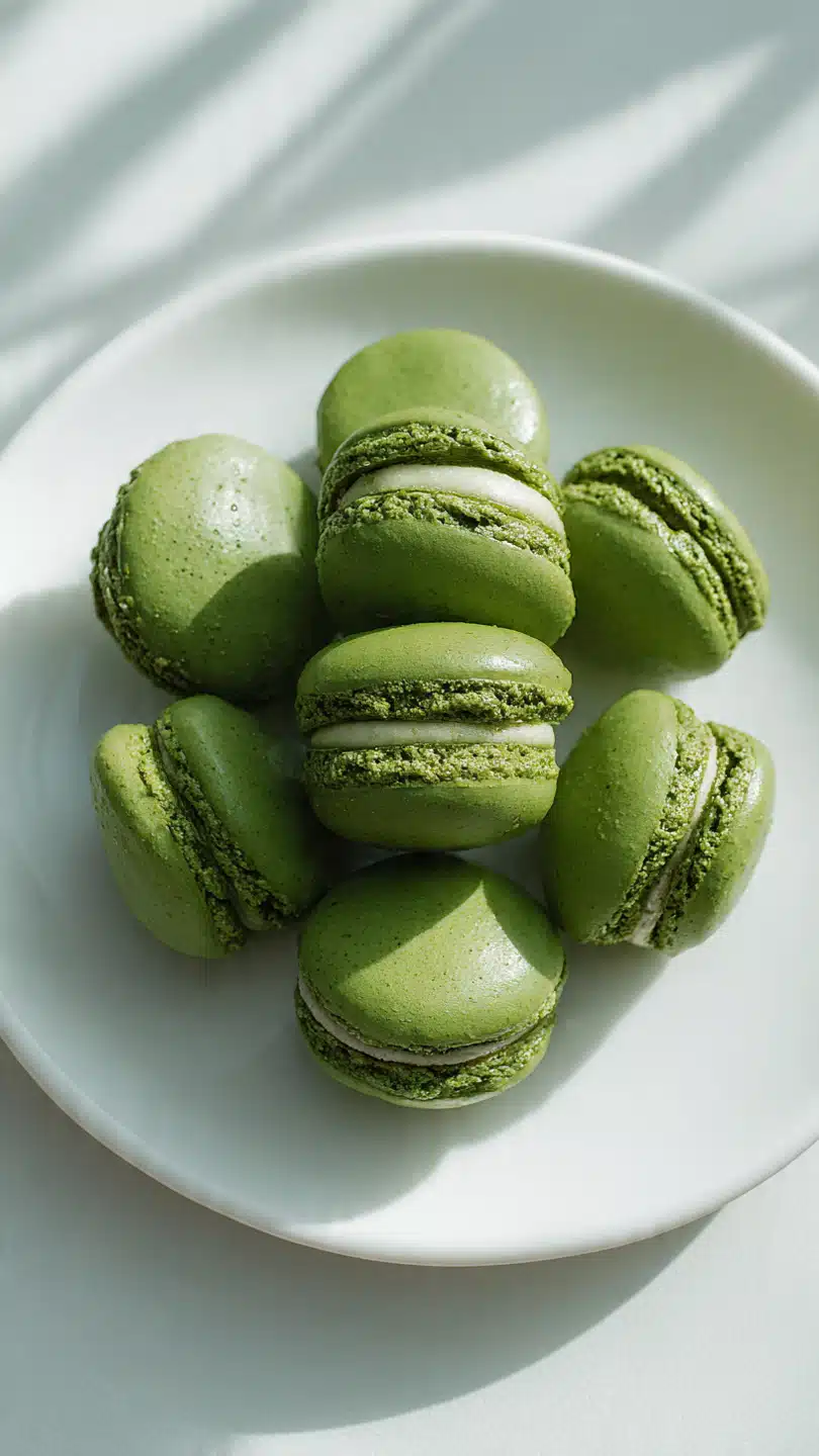 Matcha Macaron Shells