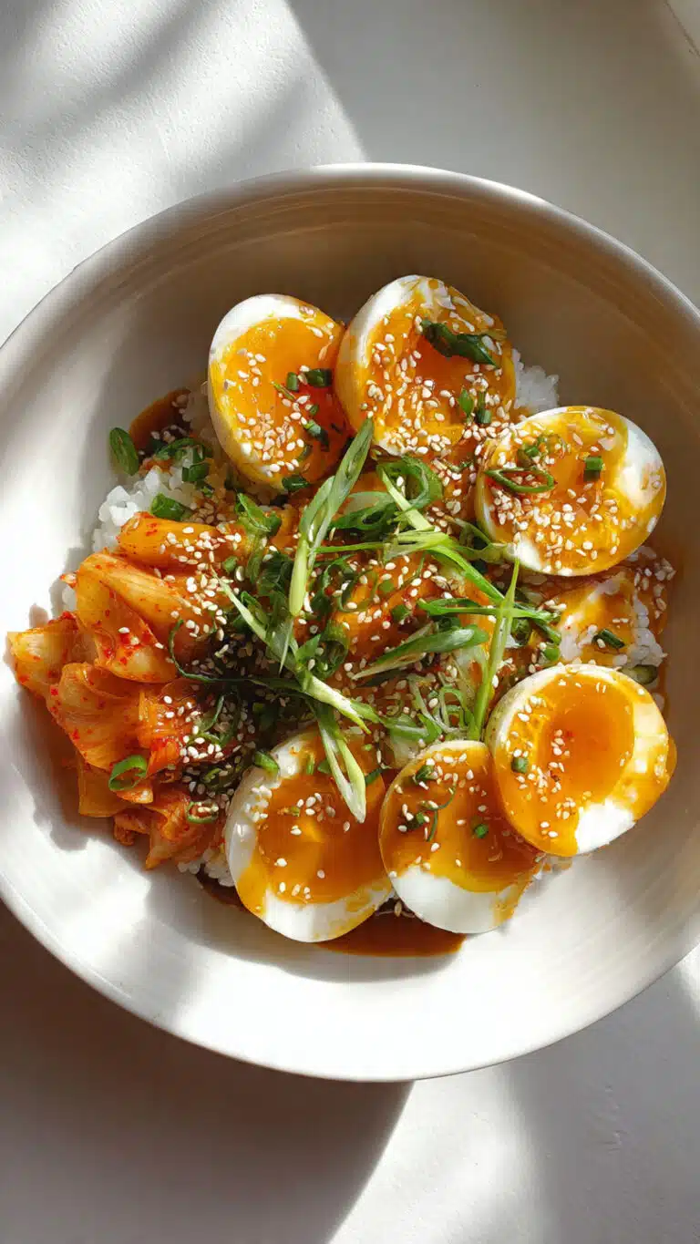 Korean Mrinated Eggs breakfast