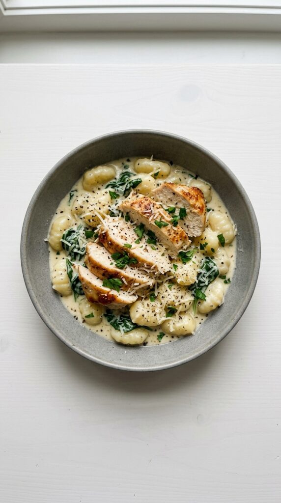 Creamy Asiago Chicken Gnocchi