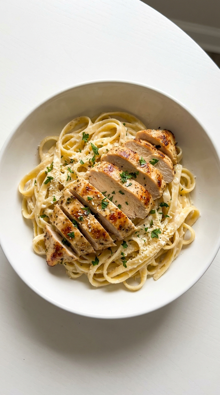 Creamy Asiago Chicken Pasta