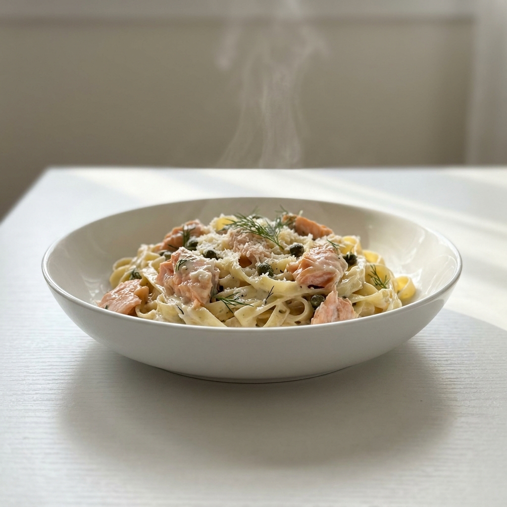 Caper Salmon Pasta