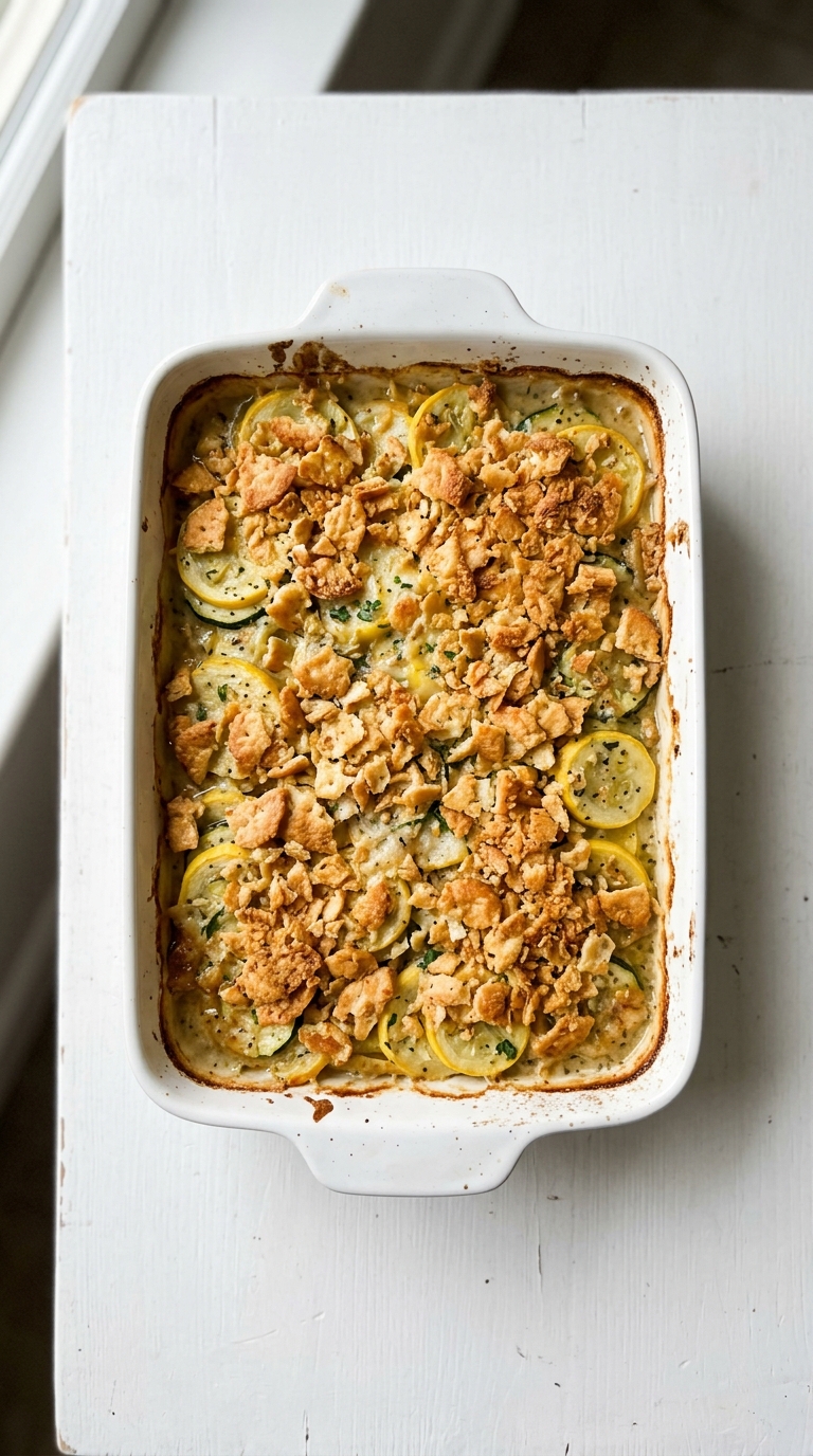 Garlic Ritz Squash Casserole