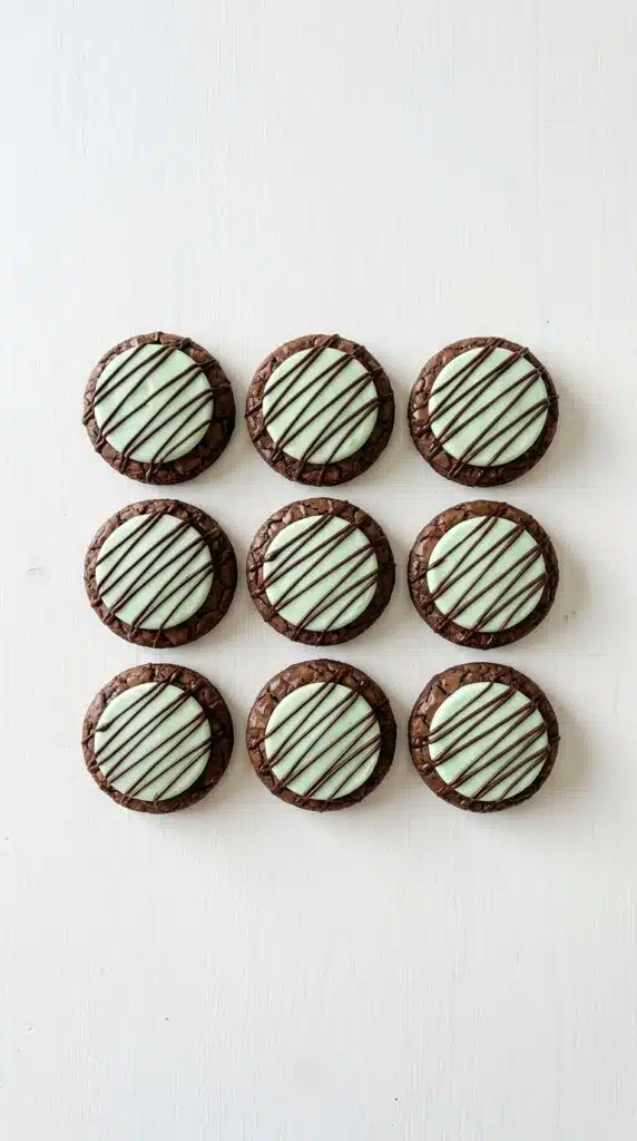 Mint Chocolate Brownie Cookies