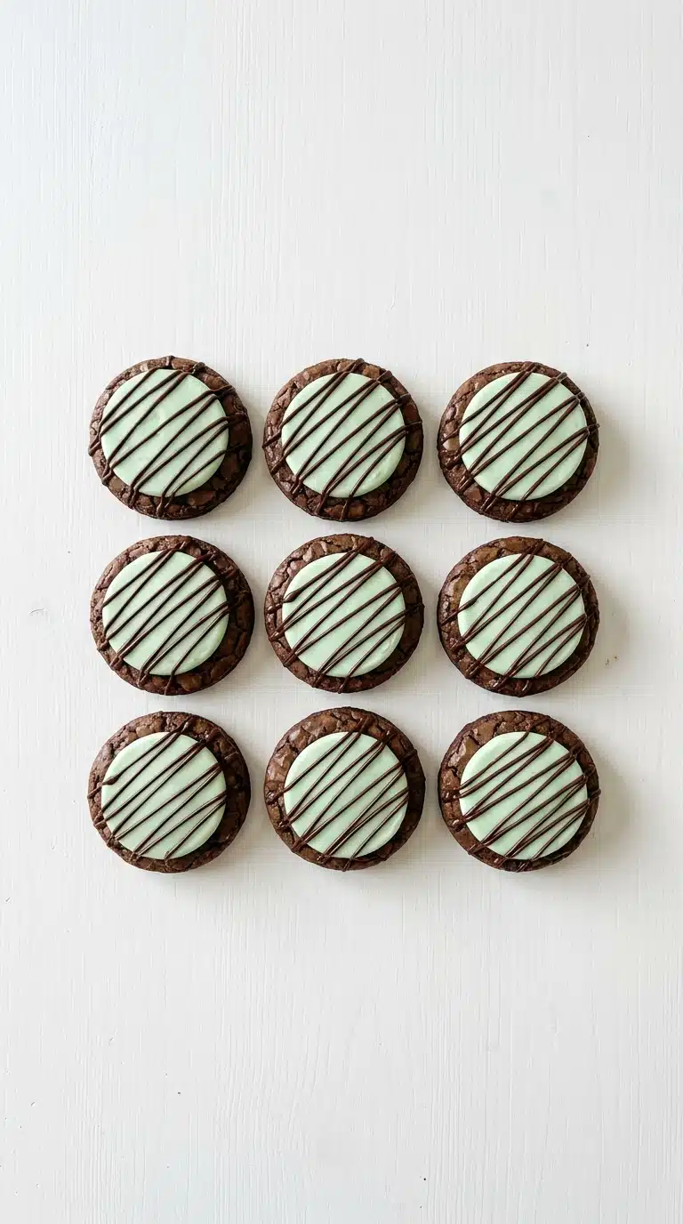 Mint Chocolate Brownie Cookies