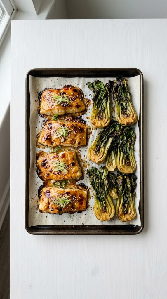 Sheet Pan Miso Cod and Bok Choy