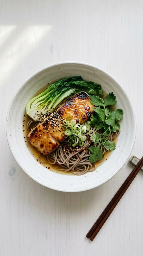 Miso Cod with Soba Noodles