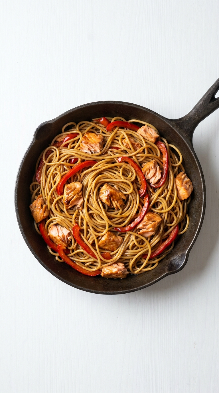 Teriyaki Salmon Pasta
