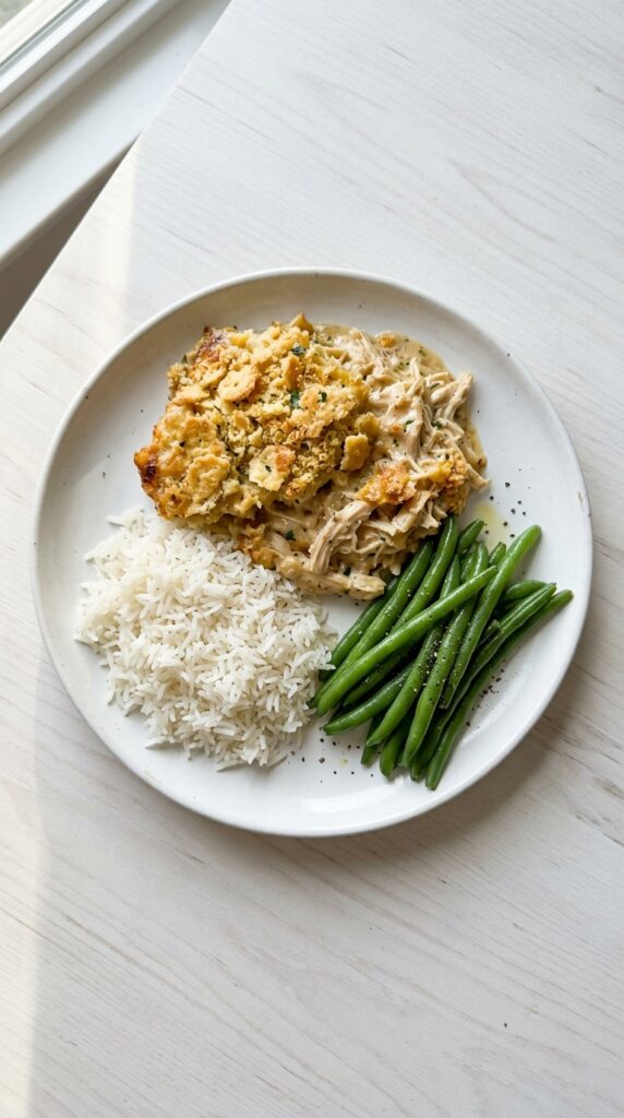 Slow Cooker Garlic Ritz Chicken Casserole