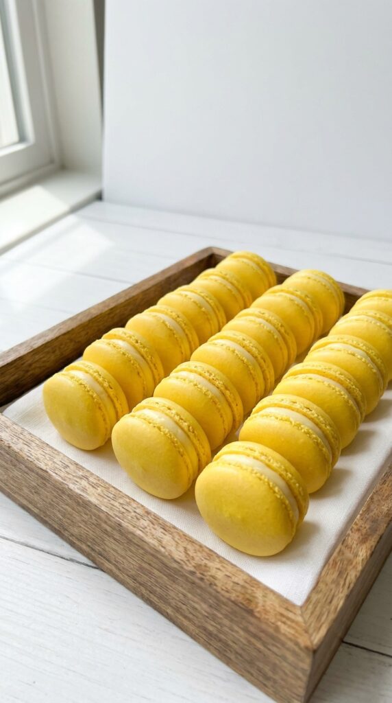 Lemon Macaron Shells