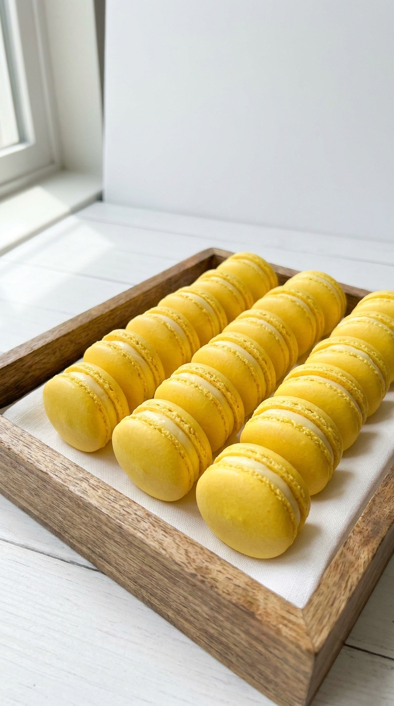 Lemon Macaron Shells